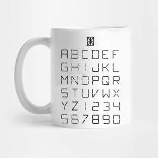 Font of Characters Vintage Patent Hand Drawing Mug